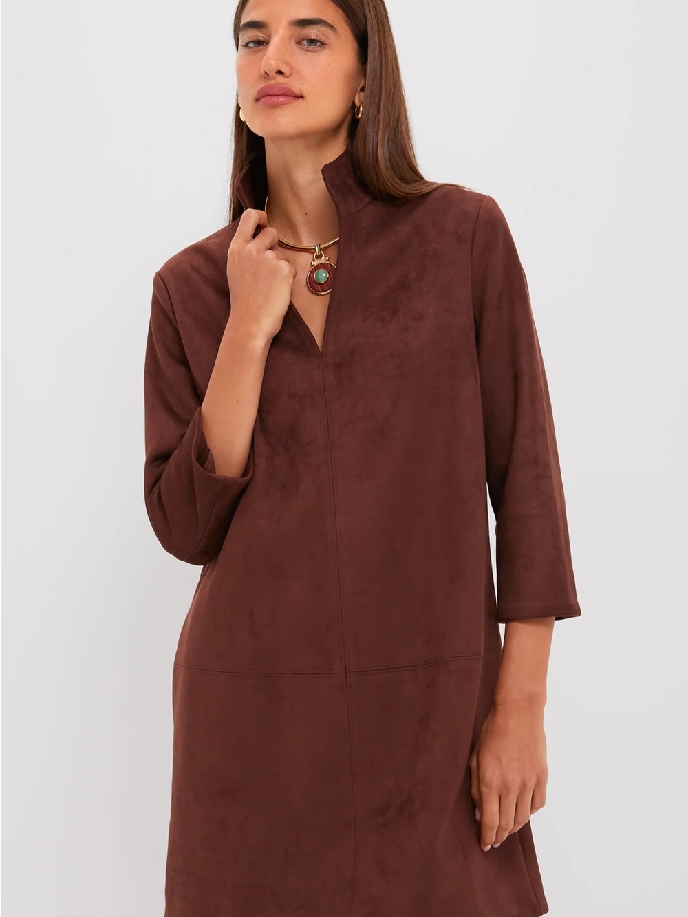 Tuckernuck Ganache Vegan Suede Clifton Dress Brown, Medium